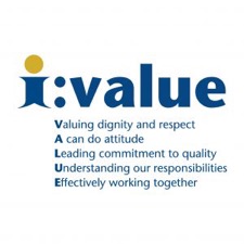 our 5 values. valuing dignity and respect, a can do attitude, leading commitment to quality, understanding our responsibilities, effectively working together